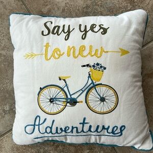 “Say Yes To New Adventures” Decorative Pillow- 16x16